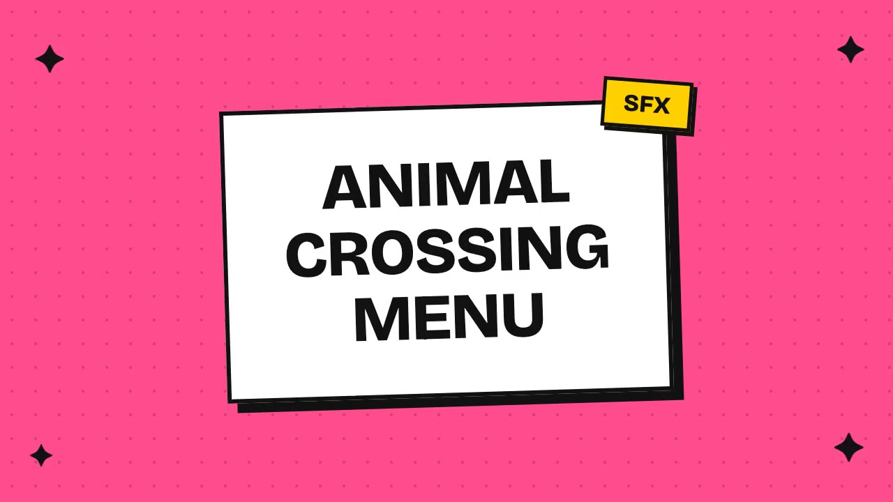 Animal Crossing Menu