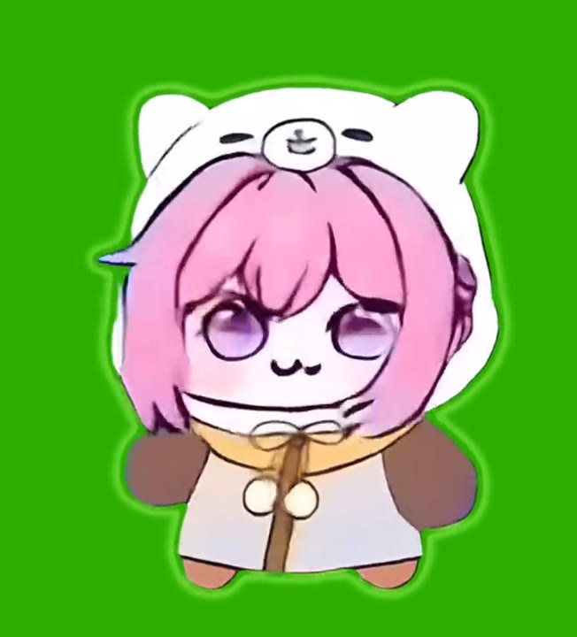 Anime Cat Character Shy Loop