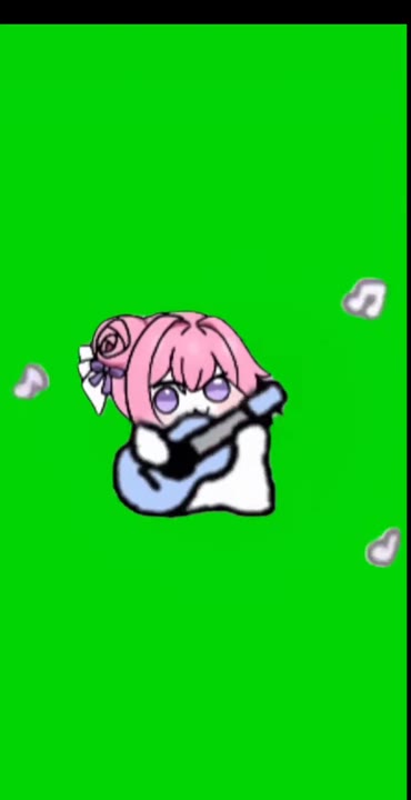 Anime Character Playing Guitar