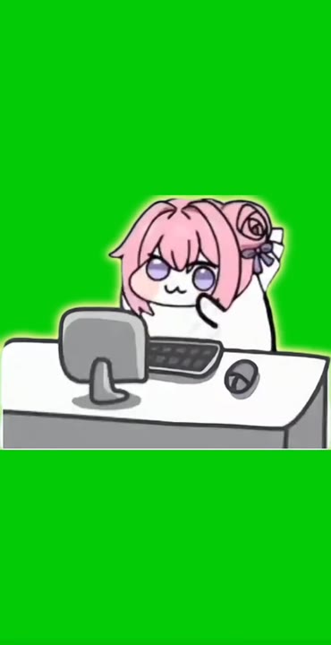 Anime Girl At Computer