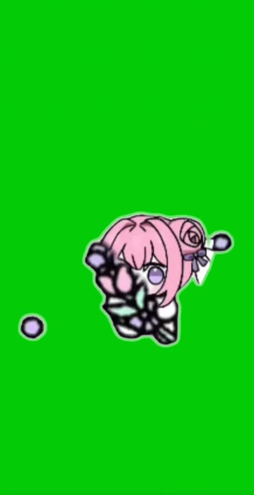 Anime Girl Gives Purple Flower