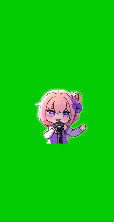Anime Girl Singing With Microphone