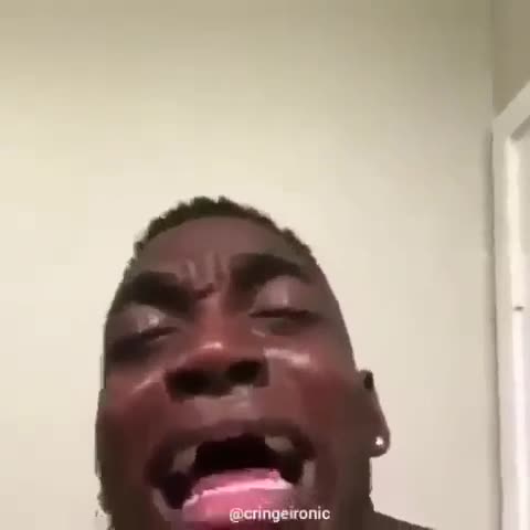Black guy crying
