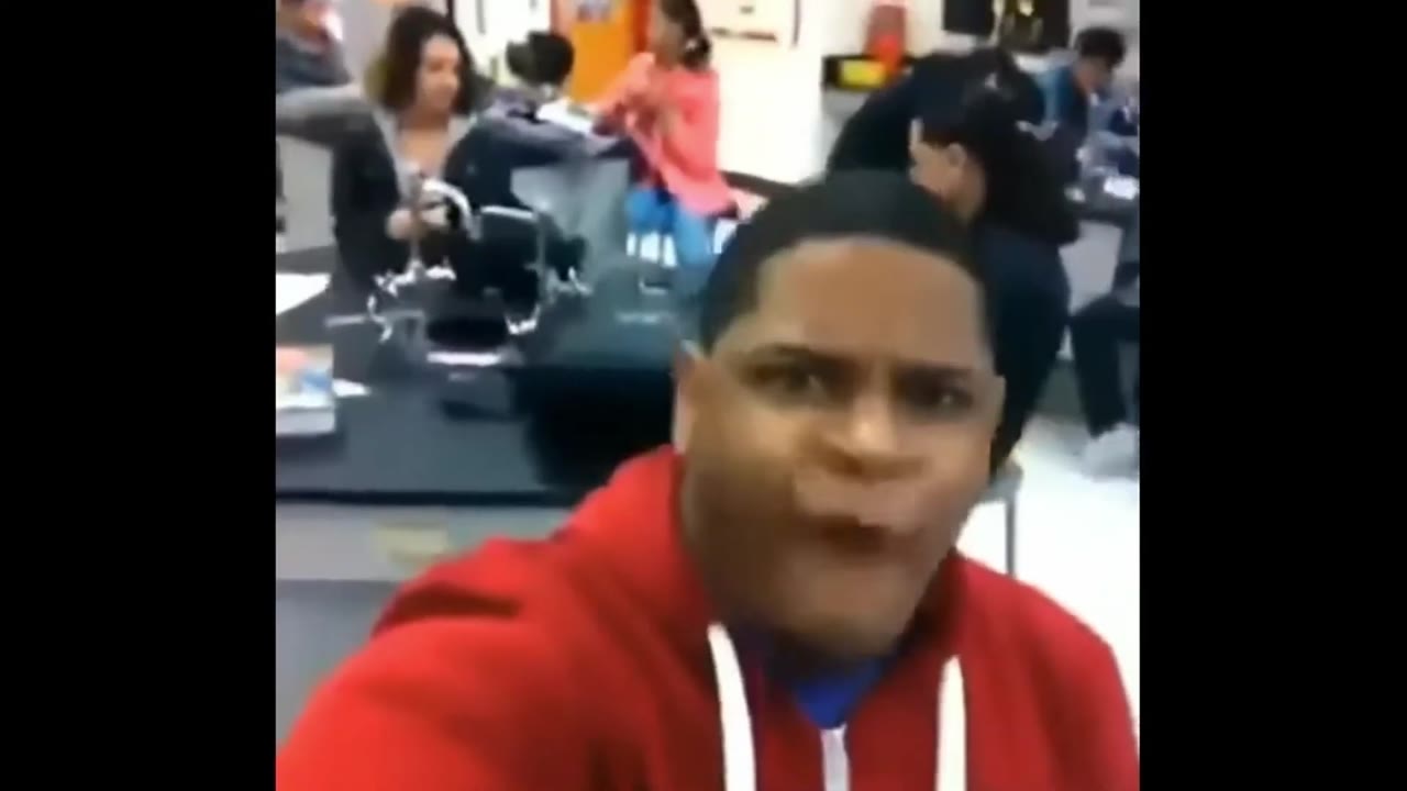 Black kid screams F word
