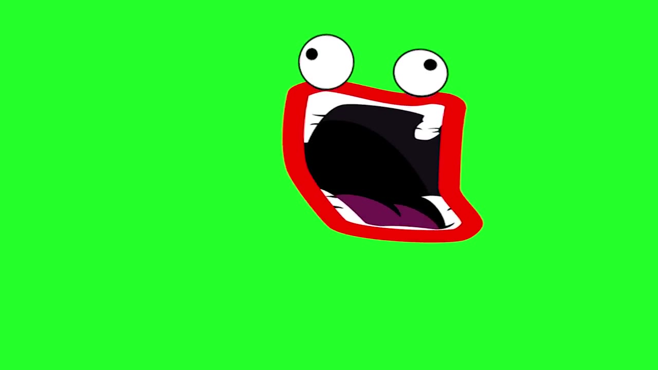 Cartoon Face Opens Mouth