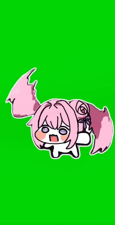Excited Anime Character Flails Hair