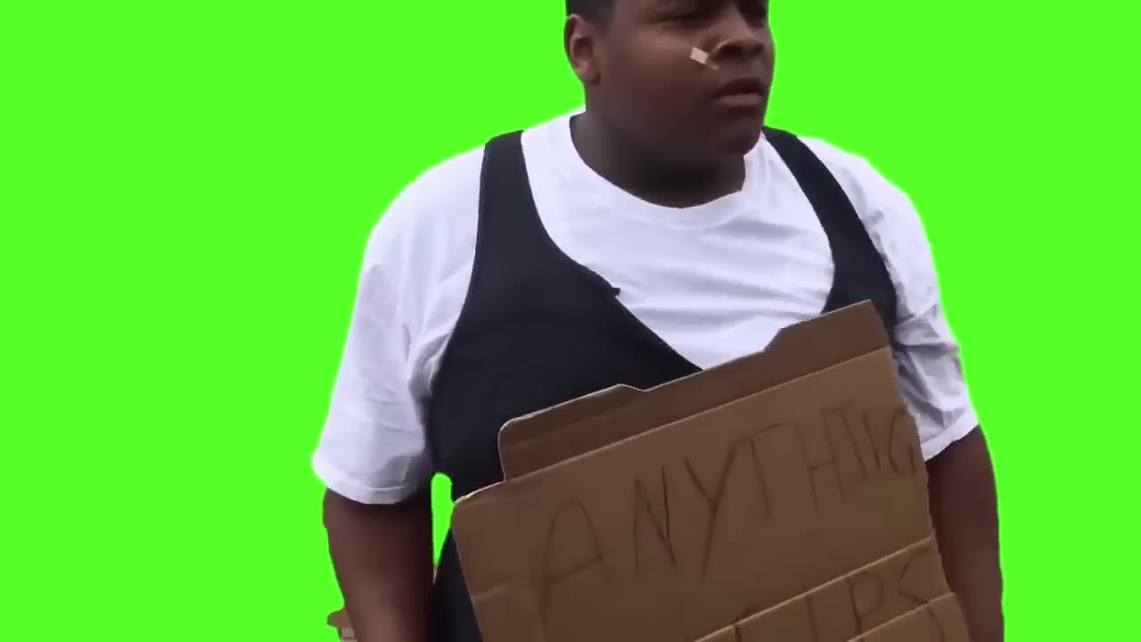 Guy holding sign does funny dance Yall mind if I praise the lord
