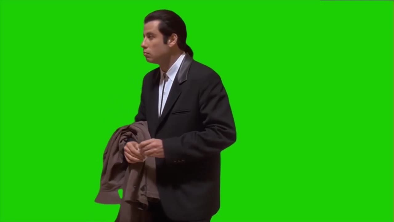 John Travolta Confused - Green Screen