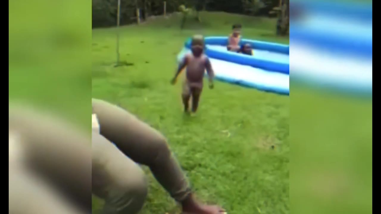 Kid Runs to Pool