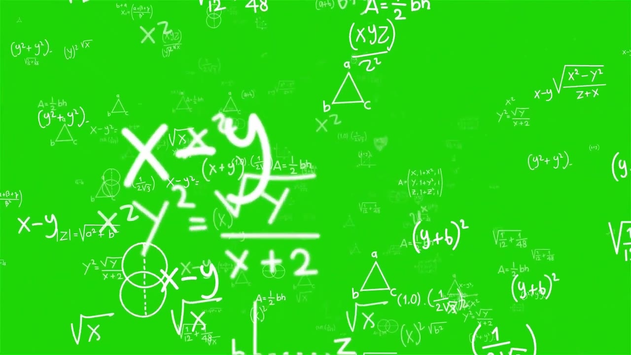 Math Equations Green Screen