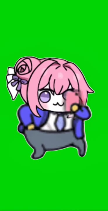Peaceful Anime Girl Sitting