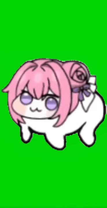 Pink Anime Character Standing Still