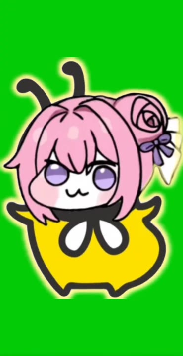 Smiling Anime Girl Standing