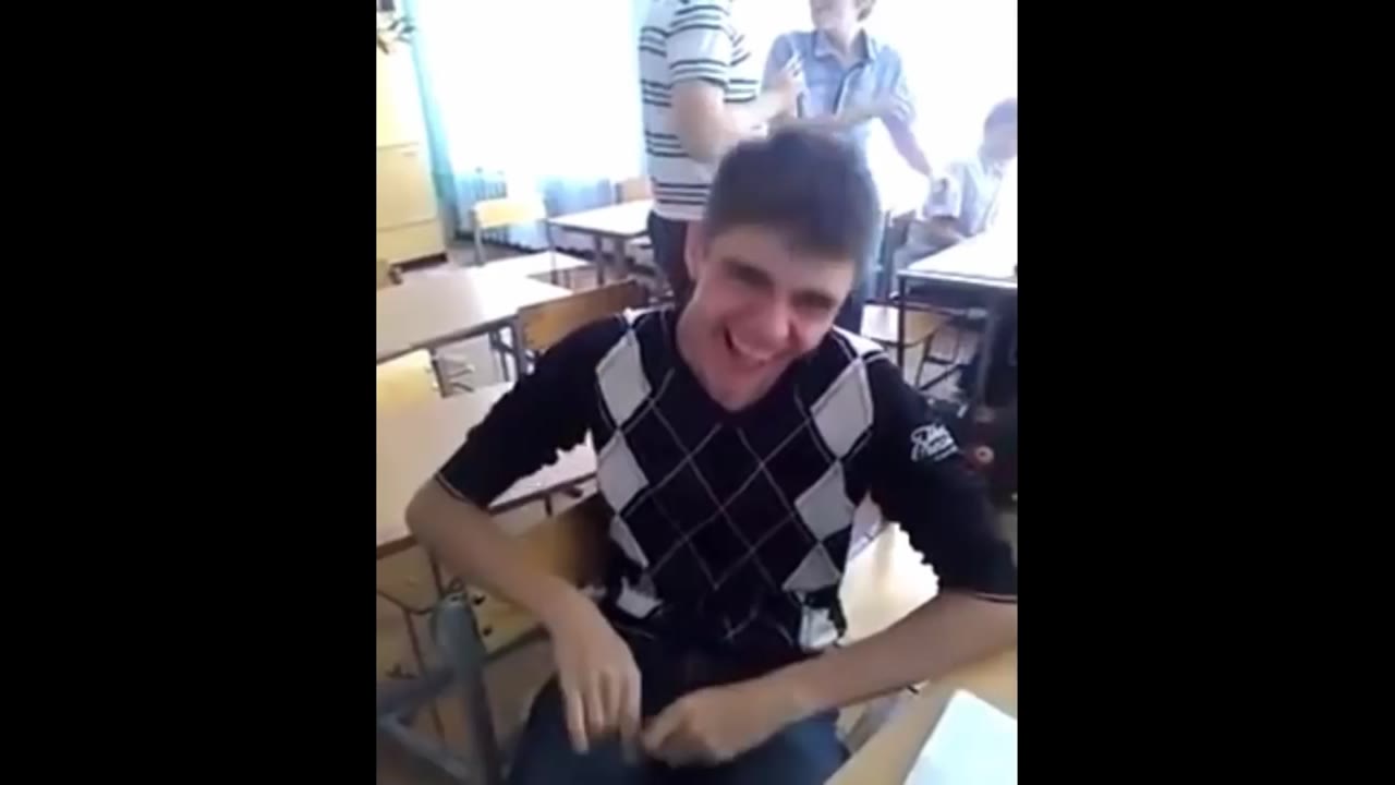 Student Laughs In Class