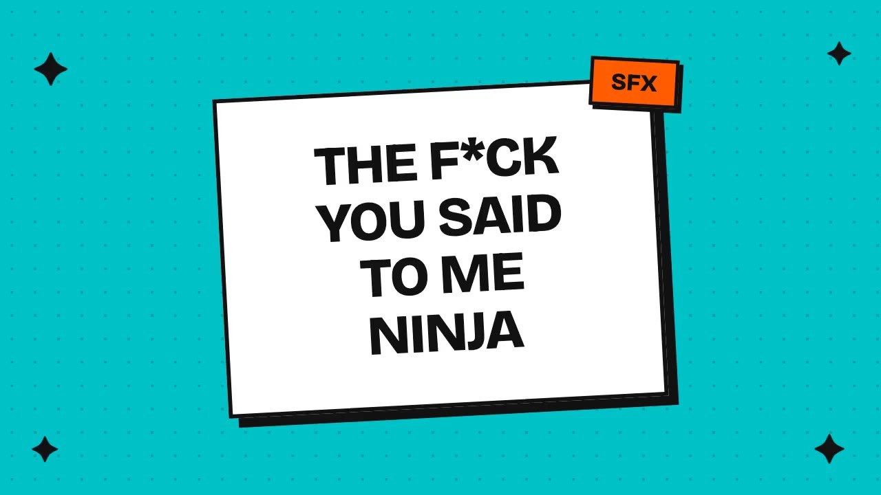the f*ck you said to me ninja