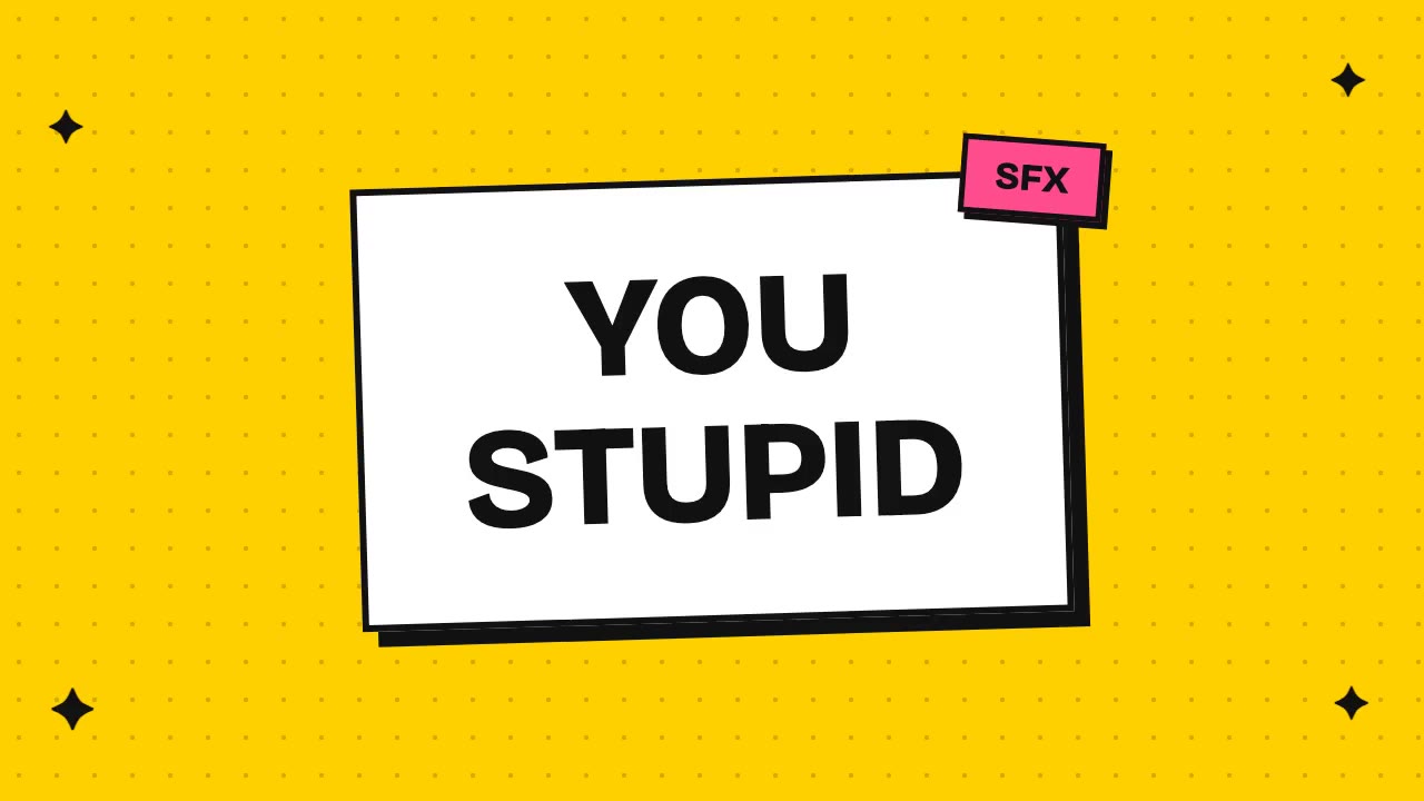 you stupid